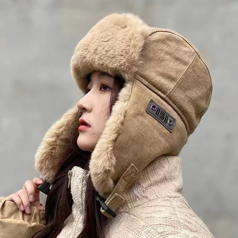 Trapper Hat Ear Flap - Topi Lei Feng Tebal untuk Pria