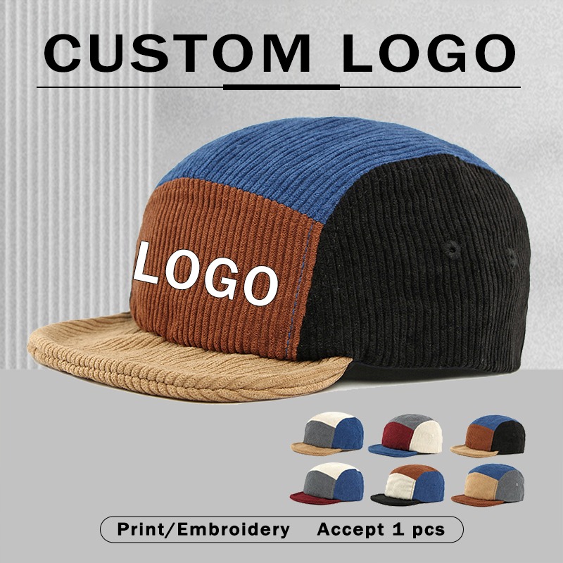 Corduroy Cap 5 Panel - Topi Baseball 5 Panel Corduroy dengan