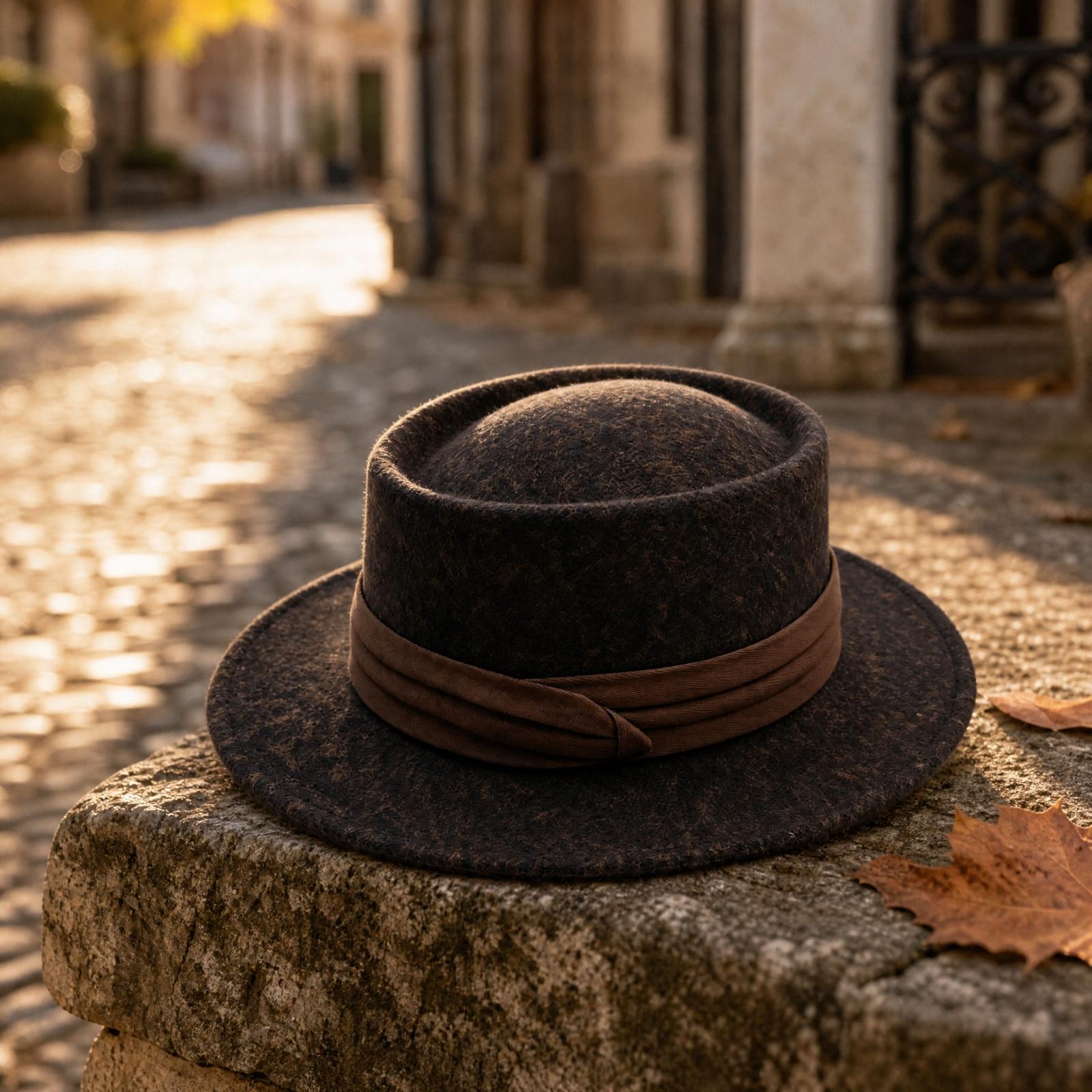 Fedora Hat Wool - Topi dari bahan wol dengan pita