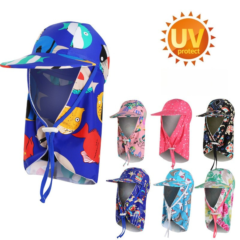 Sun Hat Wide Brim - Topi Renang Pelindung Matahari Anak-anak Topi