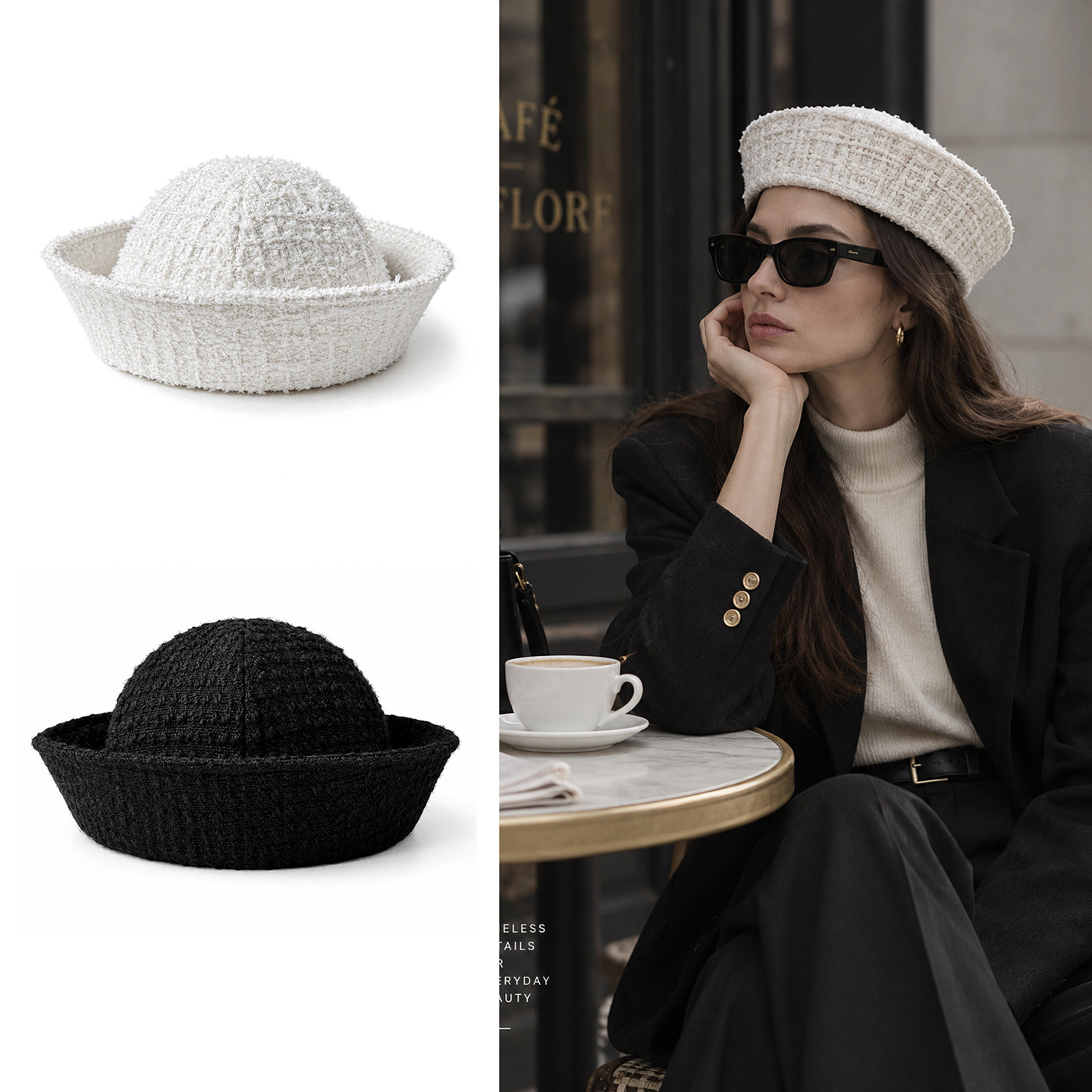 Beret French Wool - Topi Pelaut Prancis Warna Solid 2027