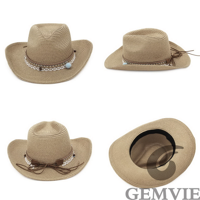 GEMVIE Topi Jerami Koboi Musim - Cowboy Hat Straw ulasan dan harga