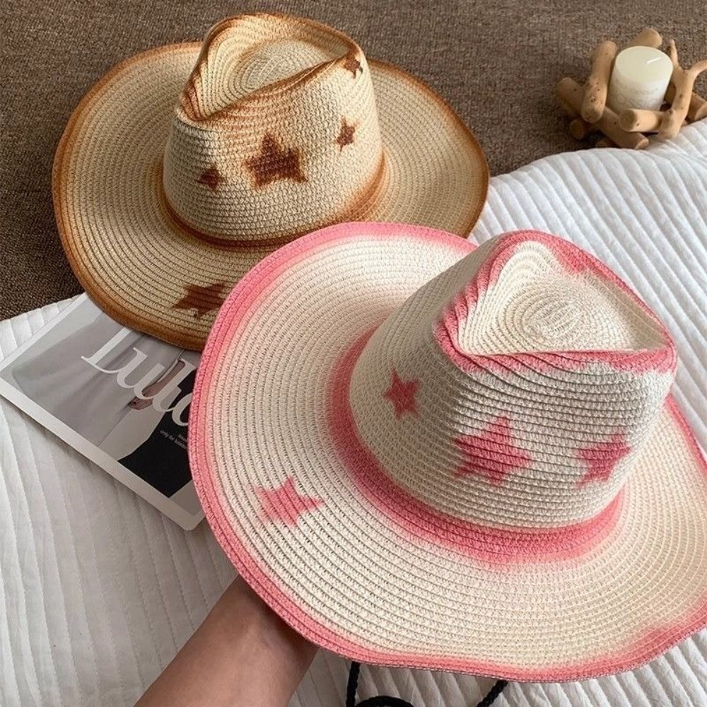Topi Koboi Barat Bahan Bernapa - Cowboy Hat Straw ulasan dan harga