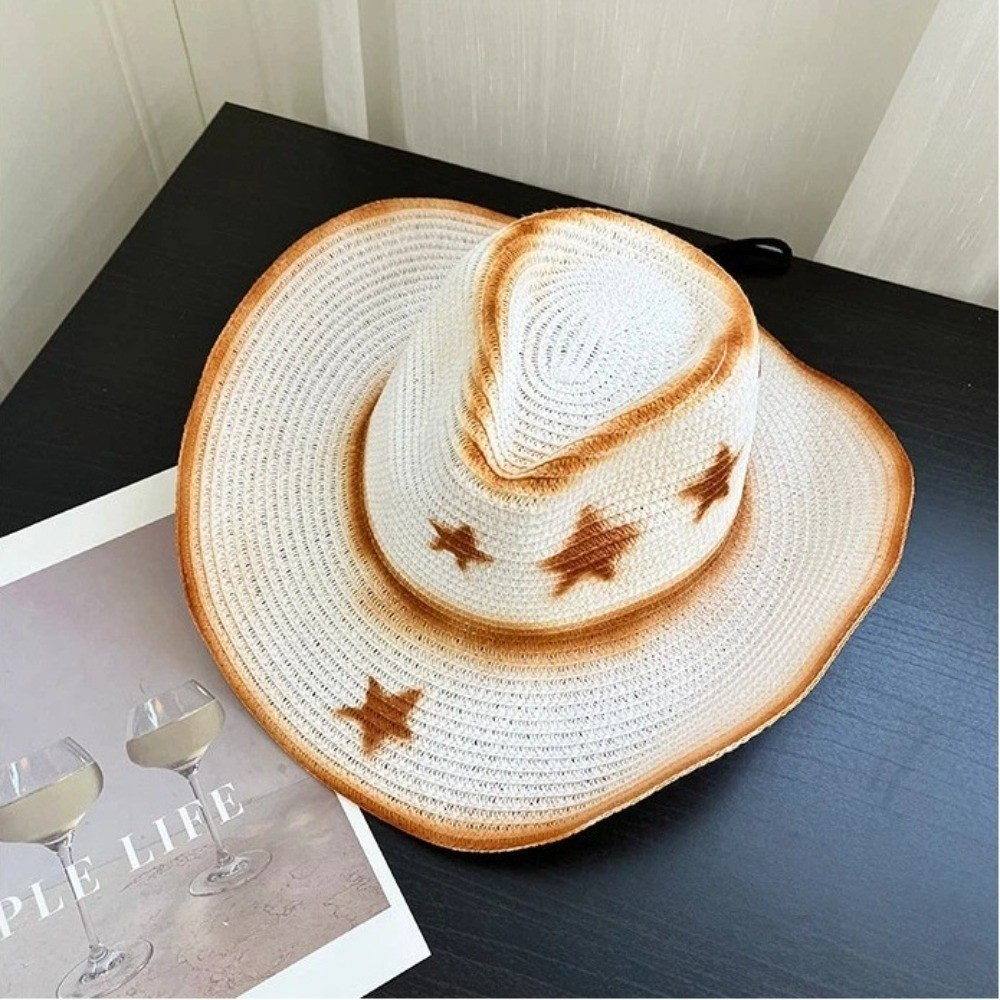 Topi Koboi Barat Bahan Bernapa - Cowboy Hat Straw ulasan dan harga