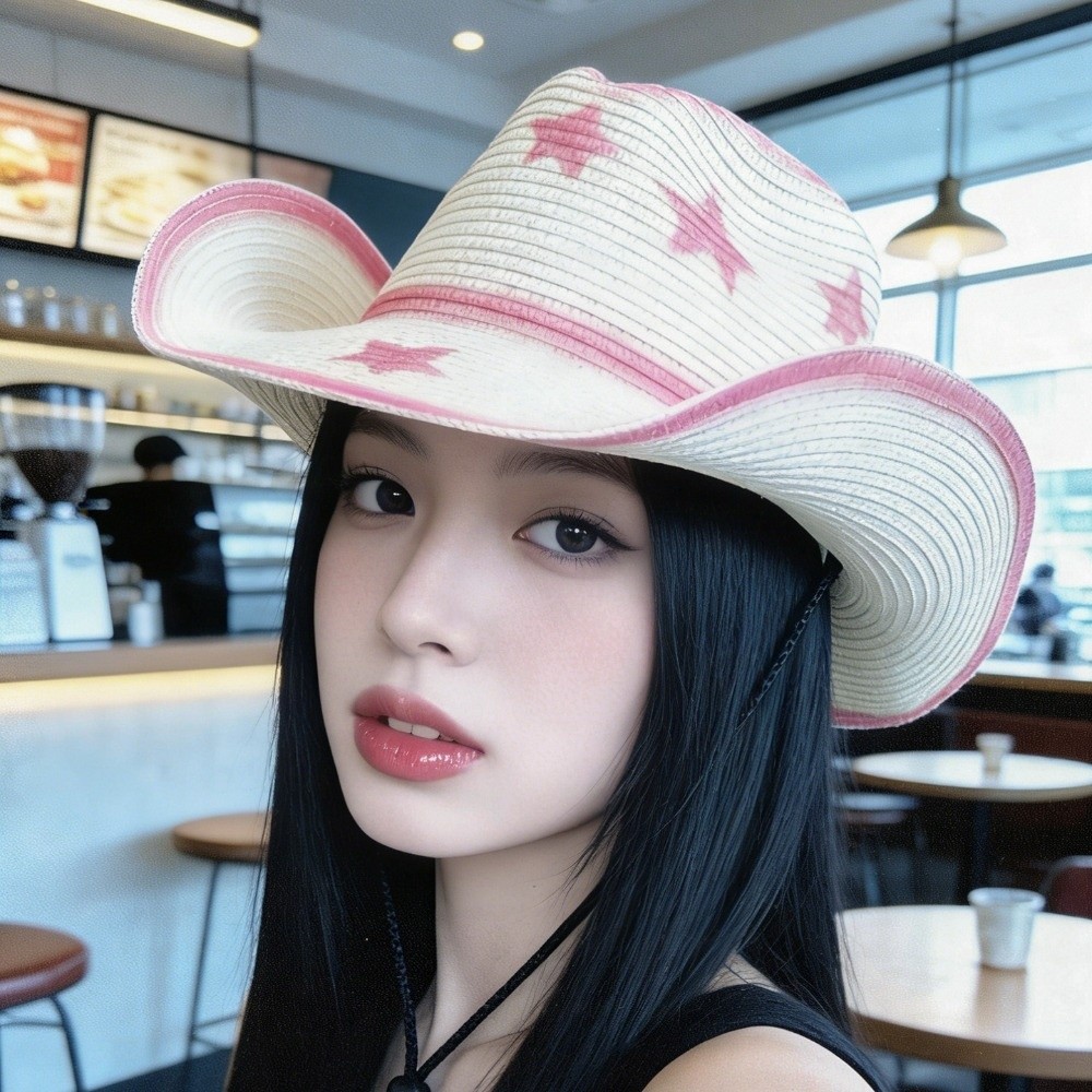 Topi Koboi Barat Bahan Bernapa - Cowboy Hat Straw ulasan dan harga
