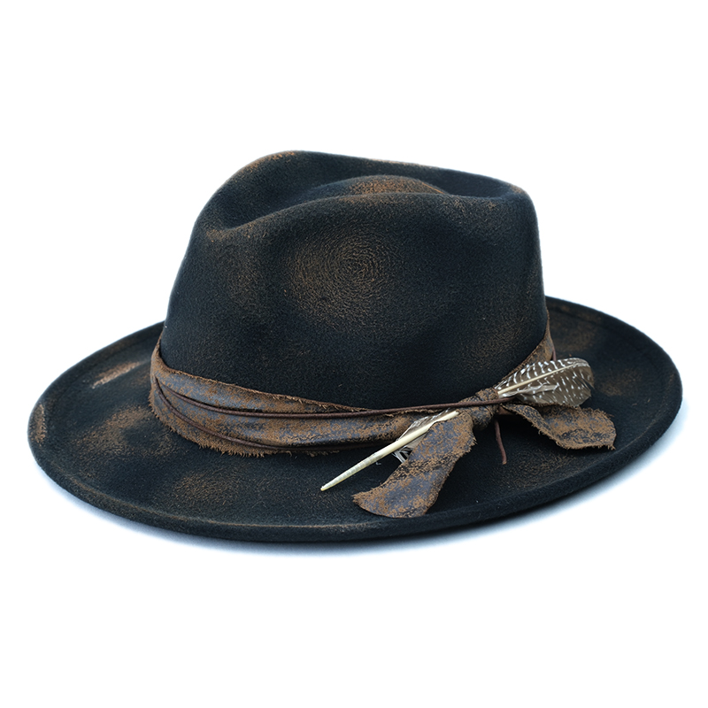 Asli dicat api Retro bulu deko - Fedora Hat Wool ulasan dan harga