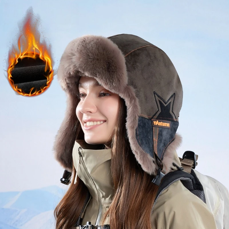 Topi Musim Dingin 3-in-1 Unise - Trapper Hat Ear Flap ulasan dan harga